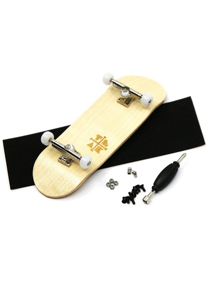 Teak Tuning Prolific Complete Fingerboard With Upgraded Components Classic Edition Pro Board Shape And Size Bearing Wheels Trucks And Locknuts 32Mm X 97Mm Handmade Wooden Board - Image 1