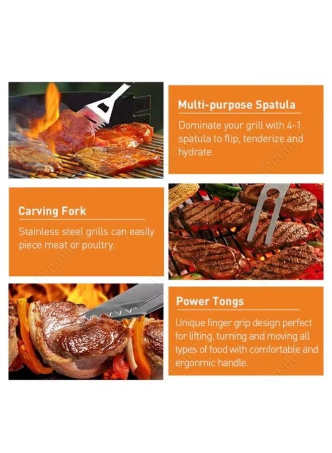 BLOOMING TIME Outdoor Camping BBQ Tool Set, Aluminum Case Stainless Steel Home Skewer Grill Kit, Outdoor Barbecue Set - Image 5