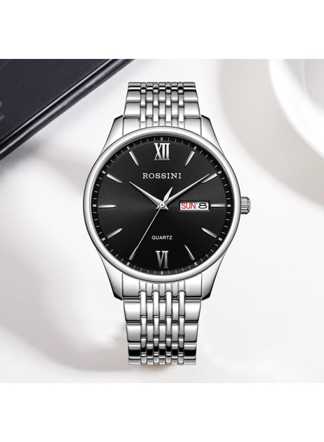 Rossini Men's Watch Simple Fashion Quartz Double Calendar Men's Watch Brand Birthday New Year Valentine's Day Gift - Image 1