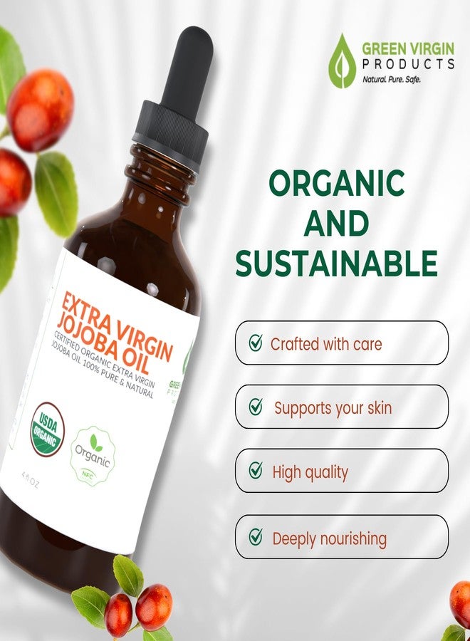 Green Virgin Products 100% Pure Organic Jojoba Oil - 4 Fl Oz (Pack of 1) - Image 2