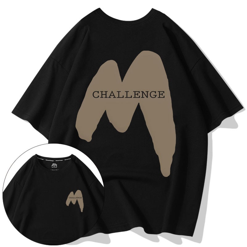 2023 Large Size American Style Short-Sleeved Men'S Summer Fashionable T-Shirt Men'S Fashionable Brand High Street Pure Cotton Men'S Half-Sleeved T-Shirt - Image 1