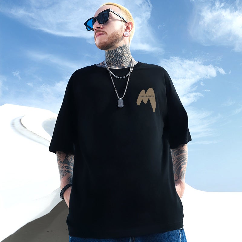 2023 Large Size American Style Short-Sleeved Men'S Summer Fashionable T-Shirt Men'S Fashionable Brand High Street Pure Cotton Men'S Half-Sleeved T-Shirt - Image 4