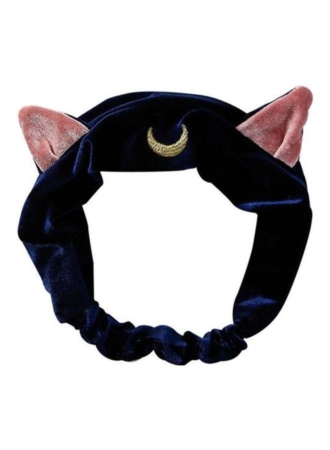 NIBEMINENT Cat Ears Hairband Accessories Dark Blue - Image 1