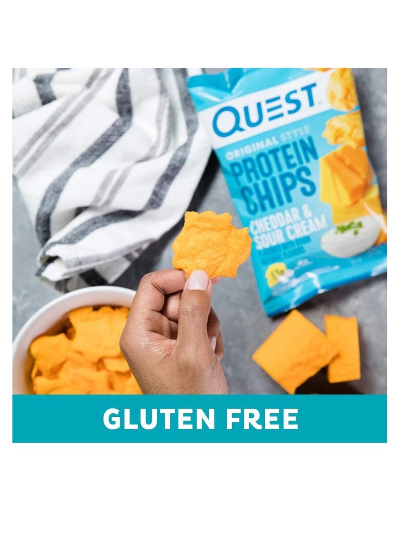 كويست رقائق البروتين الأصلية بجبنة الشيدر والكريمة الحامضة (32 جرام، عبوة من 8 قطع) - Image 4