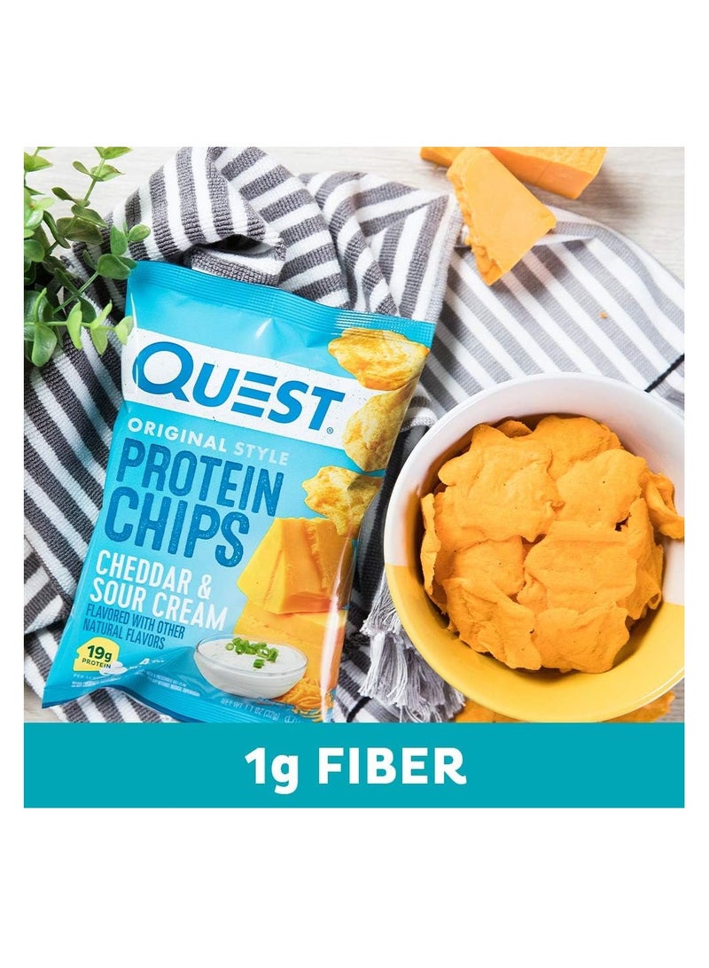 كويست رقائق البروتين الأصلية بجبنة الشيدر والكريمة الحامضة (32 جرام، عبوة من 8 قطع) - Image 3