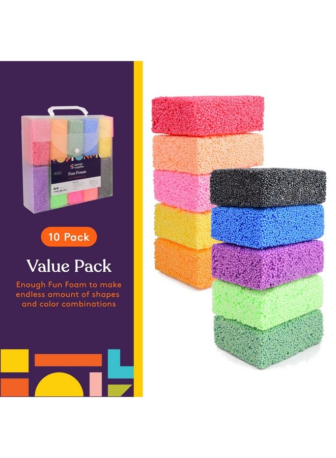 Special Supplies Fun Foam Modeling Foam Beads Play Kit, Children’S Educational Clay For Arts Crafts Kindergarten, Preschool Kids Toys Develop Creativity, Motor Skills (10)  - Image 3
