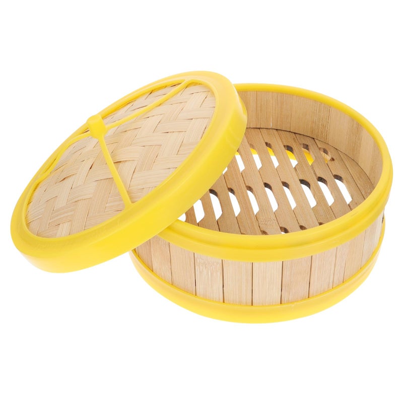 5 Inch Steamer Basket With Lid 2pcs Set Food Grade Natural Kitchen Tool - Image 2