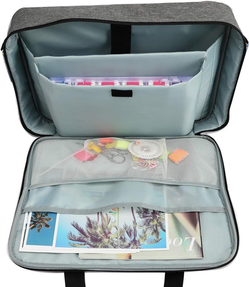 LOOEN Embroidery Project Bag, Embroidery Kits Storage Bag,Multifunctional Bag for Crochet Hooks Embroidery Floss Organizer String Bracelet Kit Sewing Thread Accessories - Image 2