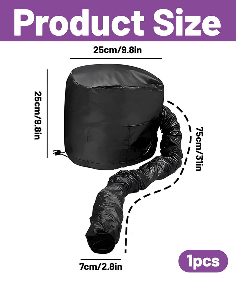 Buildcon 2 Pcs Bonnet for Curly Hair, Hair Bonnet Dryer Cap for Deep Conditioning Treatments, Adjustable Hair Drying Bonnet with Storage Bag, Convenient for Home Salon and Travel - Image 2