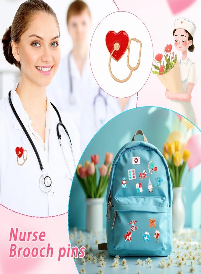 DTOFOOT 36 PCS Nurse Enamel Pins Nursing Medical Brooches Badges Stethoscope Ambulance Pill Syringe Nurse Theme Thank You Nurse DIY Brooch Pins for Clothes Bags Backpack Decoration - Image 4