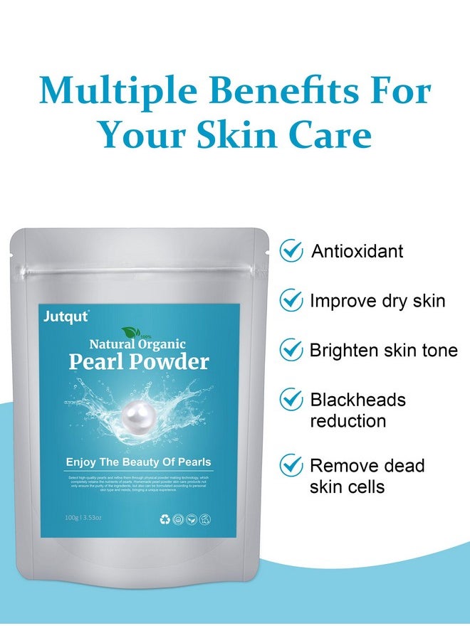 Jutqut - Jutqut Freshwater Pearl Powder Organic, 100g100% Natural Pearl Powder,DIY Skincare -DIY Antioxidant, Deep Cleansing, Pore-Shrinking, Anti-Aging Mask - Image 1