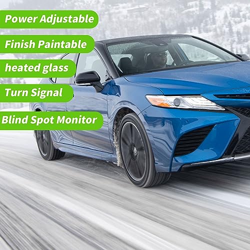 Liizoo Side Mirror for Toyota Camry 2018 2019 2020 2021 2022 2023 2024 Power+Lamp+Heat+Blind Spot Monitor-7Pins, Right Passenger Side,replace for Partslink # TO1321368 - Image 4