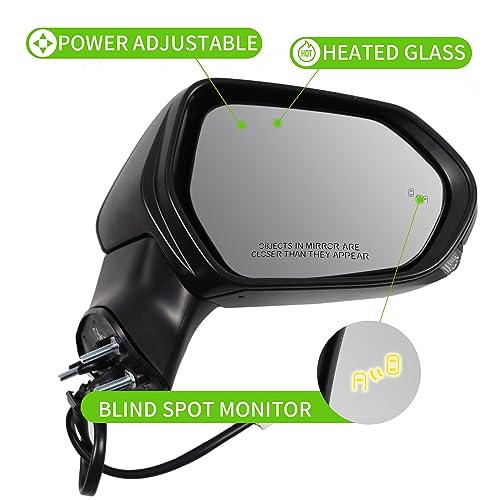 Liizoo Side Mirror for Toyota Camry 2018 2019 2020 2021 2022 2023 2024 Power+Lamp+Heat+Blind Spot Monitor-7Pins, Right Passenger Side,replace for Partslink # TO1321368 - Image 3