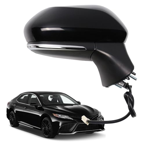 Liizoo Side Mirror for Toyota Camry 2018 2019 2020 2021 2022 2023 2024 Power+Lamp+Heat+Blind Spot Monitor-7Pins, Right Passenger Side,replace for Partslink # TO1321368 - Image 1