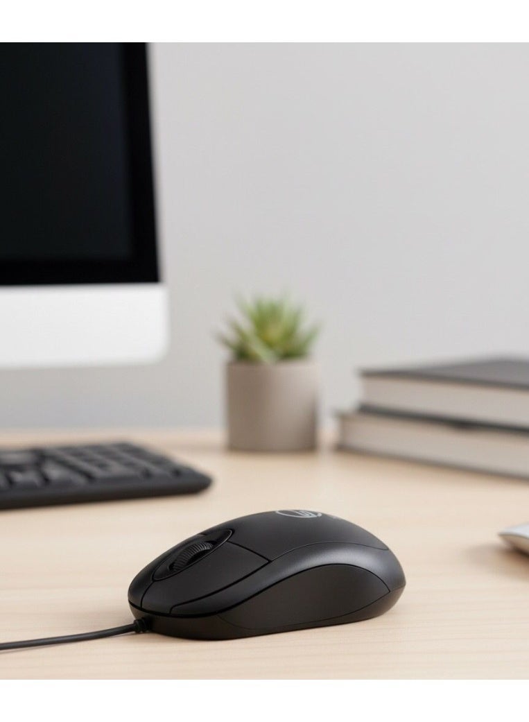USB wired computer mouse, compact wired USB mouse for computers - Image 1