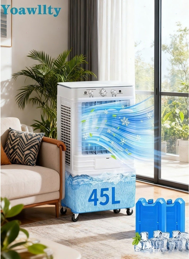 Yoawllty Air Cooler & Air Conditioner Cooling Fan - 45L 150W Efficient and Faster Cooling for Home and Office Use (White) - Image 2