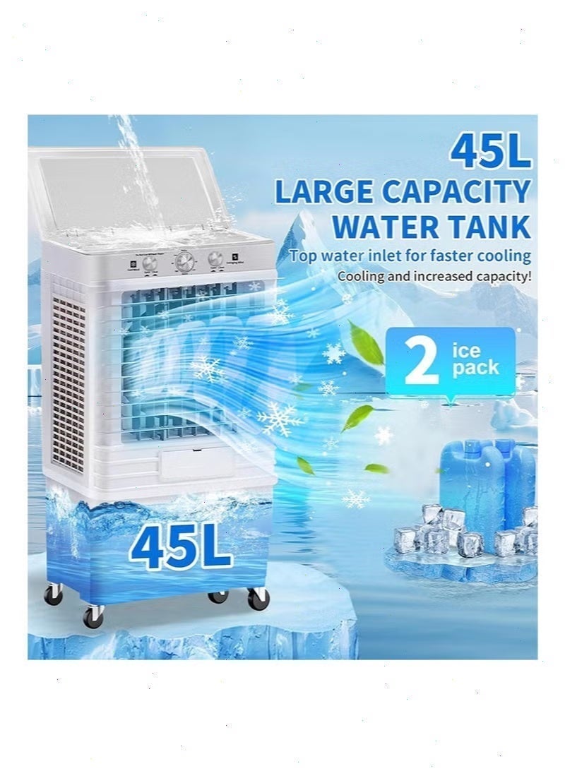 Yoawllty Air Cooler & Air Conditioner Cooling Fan - 45L 150W Efficient and Faster Cooling for Home and Office Use (White) - Image 4