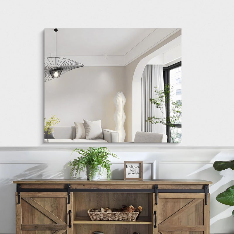 KOCUUY Frameless Bathroom Mirror, 30"x36" Frameless Mirror for Bathroom Sink, Unframed Mirrors for Wall Upgraded Shatterproof Design, Modern Decorative for Bedroom, Living Room, Entryway - Image 4