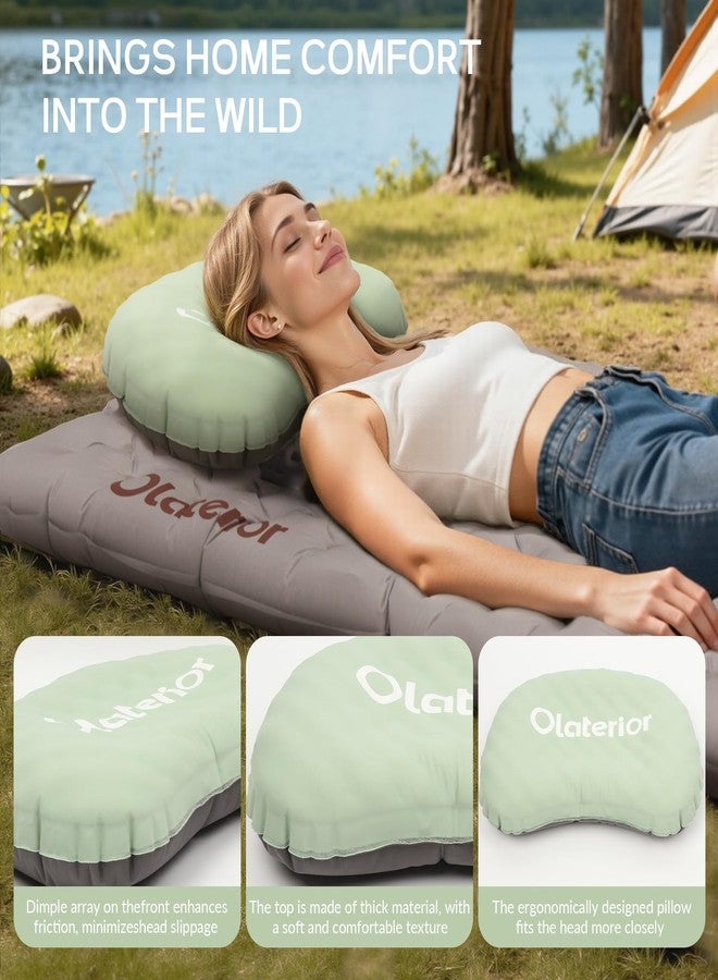 Olaterior Ultralight Inflatable Camping Travel Pillow, Compact Portable Backpacking Pillow, Ergonomic Blow Up Camp Pillows for Beach, Camping, Hiking, Backpacking & Airplane Travel - Image 5