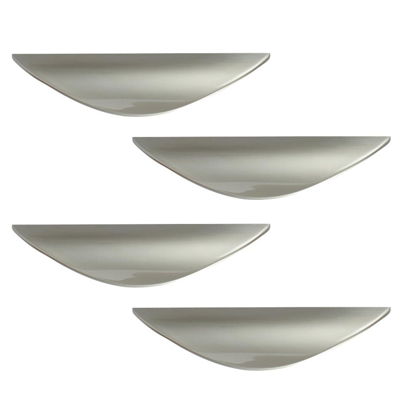 Primst 4 Pack Brushed Nickel Cabinet Pulls Half Moon Drawer Handles Silver Cabinet Handles Drawer Pulls Kitchen Cupboard Handle Cabinet Hardware 212in Hole CenterSilverM4PCS