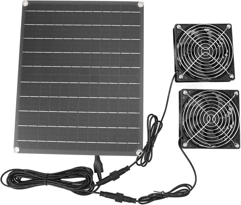 Solar Exhaust Fan 15W 12V IPX7 Efficient Cooling for Chicken Coop Greenhouse - Image 4