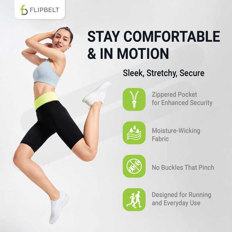 FlipBelt حزام فليب بيلت القابل للتعديل مع سحاب لحمل الهواتف، شركة أمريكية - Image 4