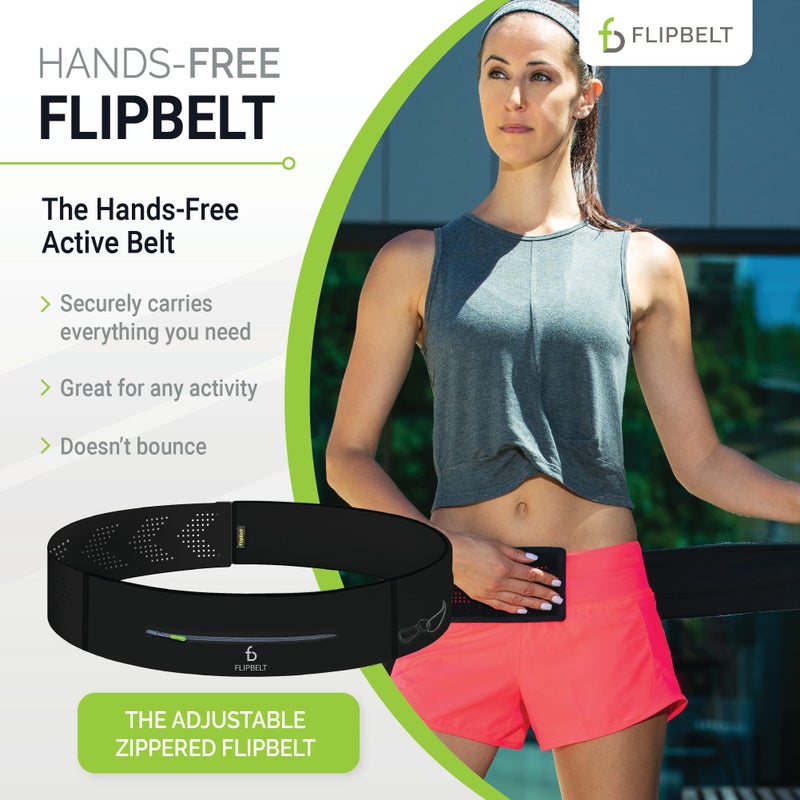 FlipBelt حزام فليب بيلت القابل للتعديل مع سحاب لحمل الهواتف، شركة أمريكية - Image 2