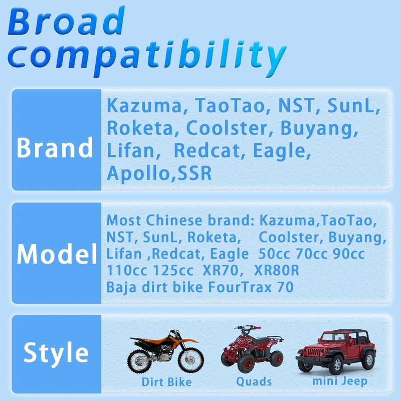 HOOAI PZ20 Carburetor for Kazuma Baja 50cc 70cc 90cc 110cc 125cc TaoTao Coolster 110B NST SunL Chinese Quad 4 Stroke ATV 4 Wheeler Go Kart Dirt Bike - Image 5