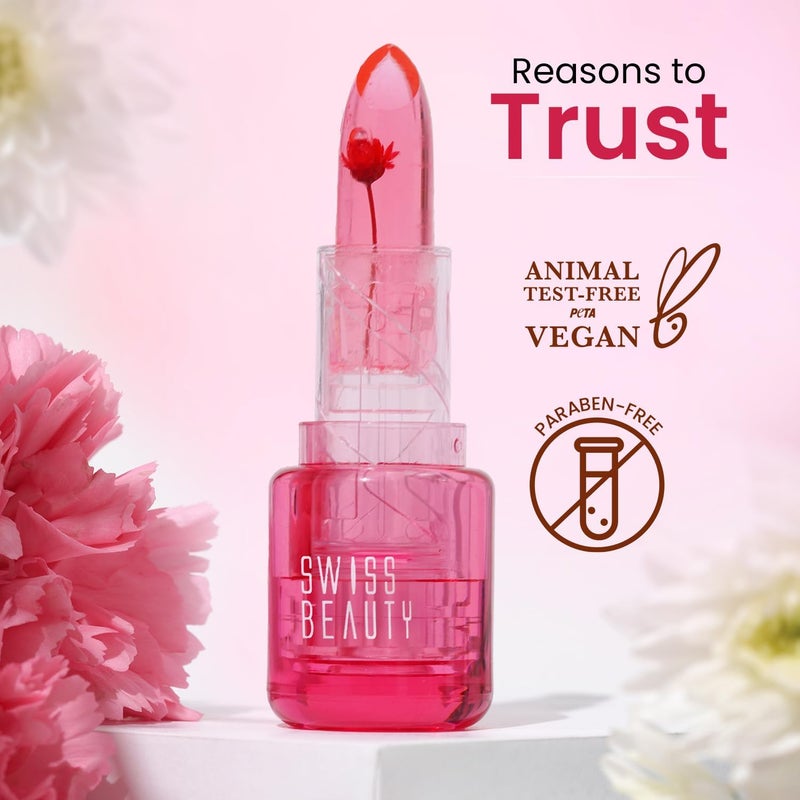Jelly Bloom pH Lip Balm | Colour-Changing Tint | Hydrating | With Vitamin E | Vegan | Paraben-Free | Cruelty-Free | 3.6g, Shade- Rose Pop - Image 5