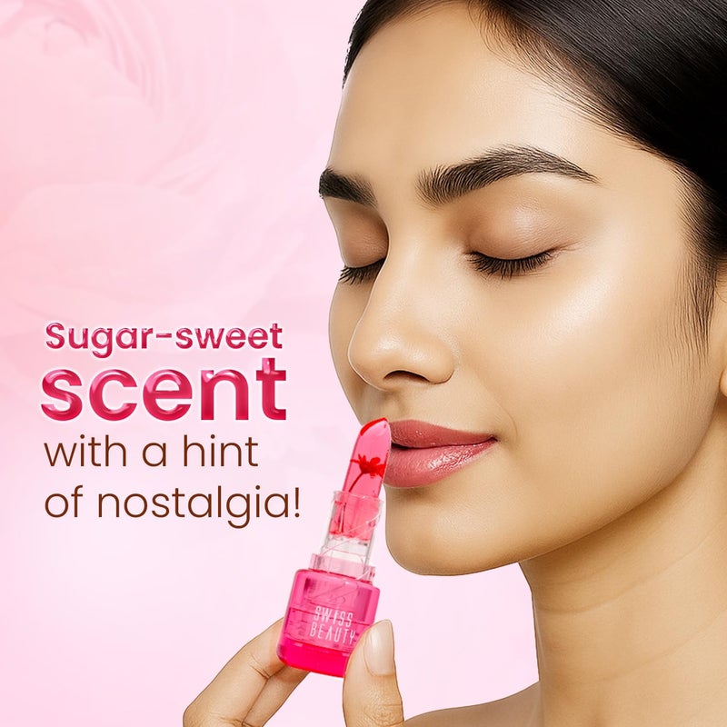 Jelly Bloom pH Lip Balm | Colour-Changing Tint | Hydrating | With Vitamin E | Vegan | Paraben-Free | Cruelty-Free | 3.6g, Shade- Rose Pop - Image 4