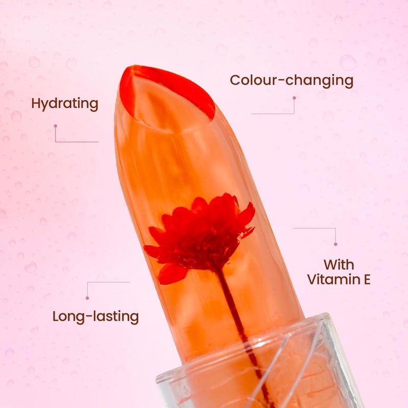 Jelly Bloom pH Lip Balm | Colour-Changing Tint | Hydrating | With Vitamin E | Vegan | Paraben-Free | Cruelty-Free | 3.6g, Shade- Rose Pop - Image 2