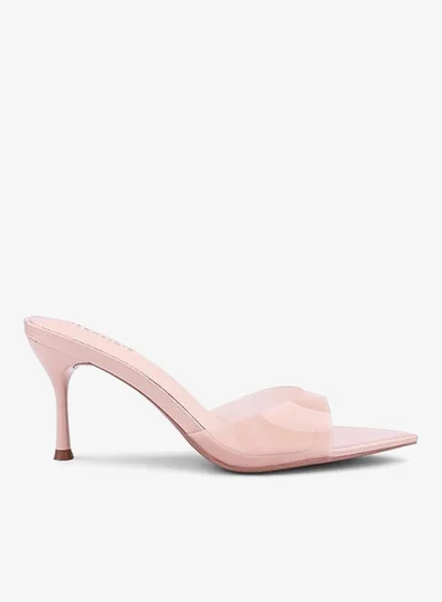 IconStyle Embroidered Open-Toe Mule Heels