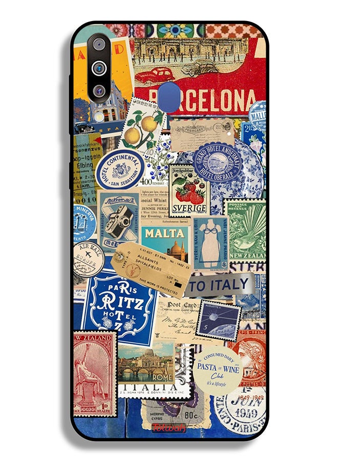 Tolwak Samsung Galaxy M30 Protective Case Cover Stickers Of Different Cities - Image 2