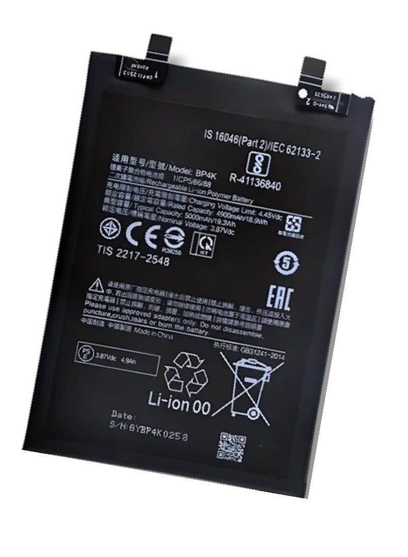 GENNEXT High Quality Original Battery For Xiaomi Note 12 Pro, 12T, Poco X5 Pro, Black - Image 1