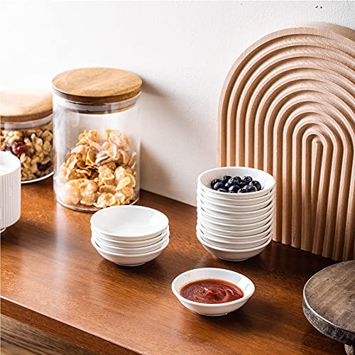 UIBFCWN 20 Pack Ceramic Dipping Bowls, 3 Inch Dipping Sauce Bowls/Dishes, 1.2 oz Soy Sauce Dish, Asian Dipping Dishes for Ketchup, BBQ, Side Dish, Sushi, Condiments, Appetizer - Image 4
