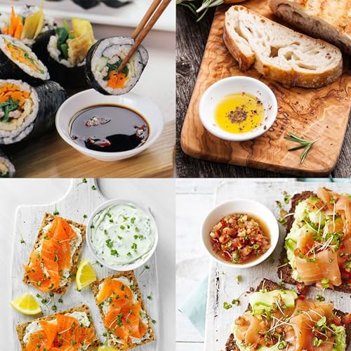 UIBFCWN 20 Pack Ceramic Dipping Bowls, 3 Inch Dipping Sauce Bowls/Dishes, 1.2 oz Soy Sauce Dish, Asian Dipping Dishes for Ketchup, BBQ, Side Dish, Sushi, Condiments, Appetizer - Image 5