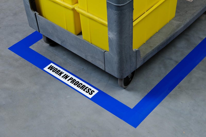 Brady ToughStripe Floor Marking Tape - Blue, Non-Abrasive Floor Tape - 2" Width, 100' Length for Concrete, Harsh Conditions, Forklift, High Traffic Floors (104314) - Image 2