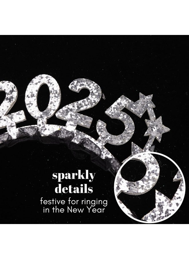 Needzo 2025 Happy New Year Headband, Glitter Headwear Party Decorations, One Size Fits Most (2025)  - Image 1
