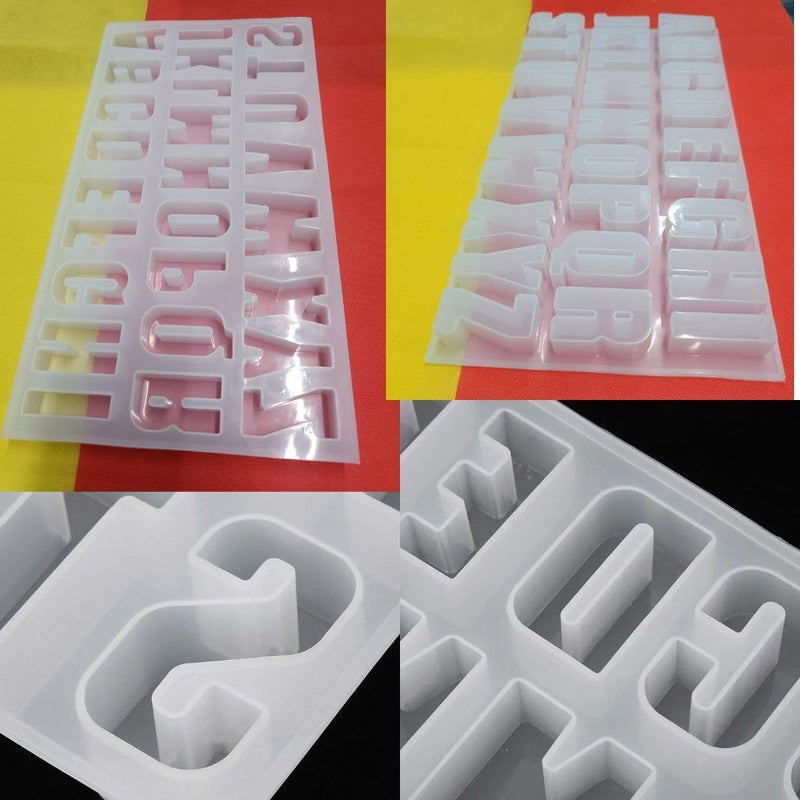 Snoogg Large Alphabet Silicone Resin Mould 0f 26 English Letters 25 mm Depth use for Epoxy Resin Casting - Image 5