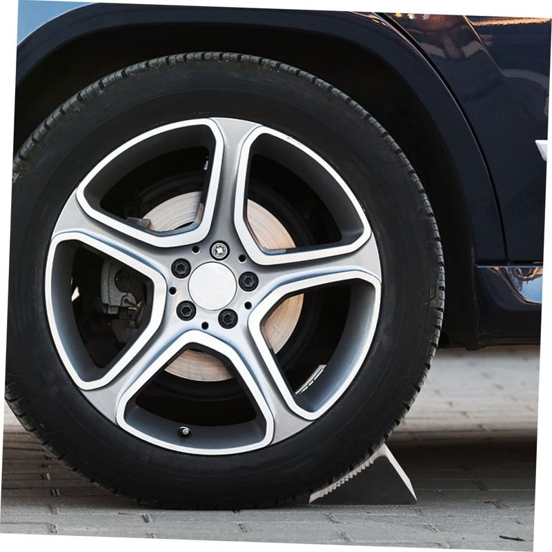 Ciieeo 2pcs Heavy Duty Rubber Wheel Chocks for Trailers and Utility Vehicles Non- Compact Design for Car and Truck Tires Portable and Tire Stoppers Shape for Enhanced Stability - Image 5