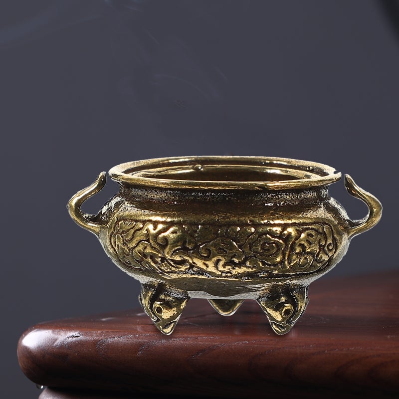 2Pcs Incense Burner Brass Incenser Holder Home Censer Desktop Ornaments - Image 3