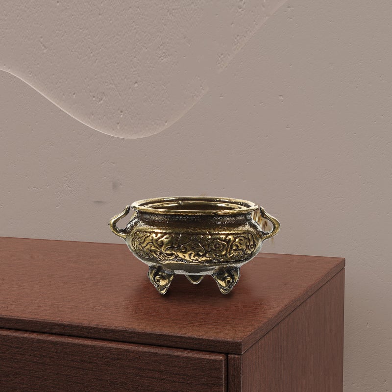 2Pcs Incense Burner Brass Incenser Holder Home Censer Desktop Ornaments - Image 2