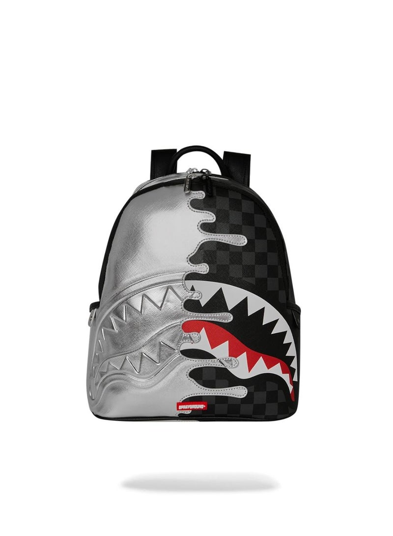 SPRAYGROUND حقيبة ظهر سافاج بظهر قطرة فضية - Image 1