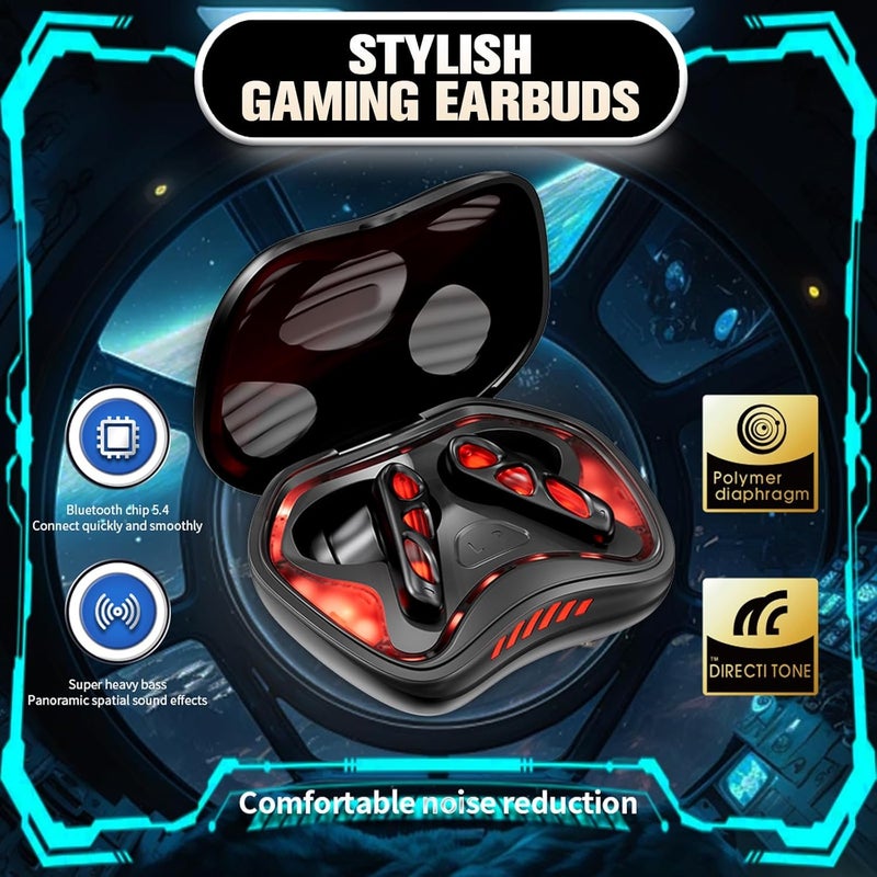 ELECDON Wireless Bluetooth Gaming Earbuds with ENC Noise Cancelling Mic - سماعات أذن لاسلكية للألعاب مع مايكروفون | Low-Latency In-Ear Headphones, 25H Battery, TWS Sports Earphones for Gaming - Image 2