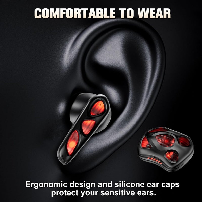 ELECDON Wireless Bluetooth Gaming Earbuds with ENC Noise Cancelling Mic - سماعات أذن لاسلكية للألعاب مع مايكروفون | Low-Latency In-Ear Headphones, 25H Battery, TWS Sports Earphones for Gaming - Image 4