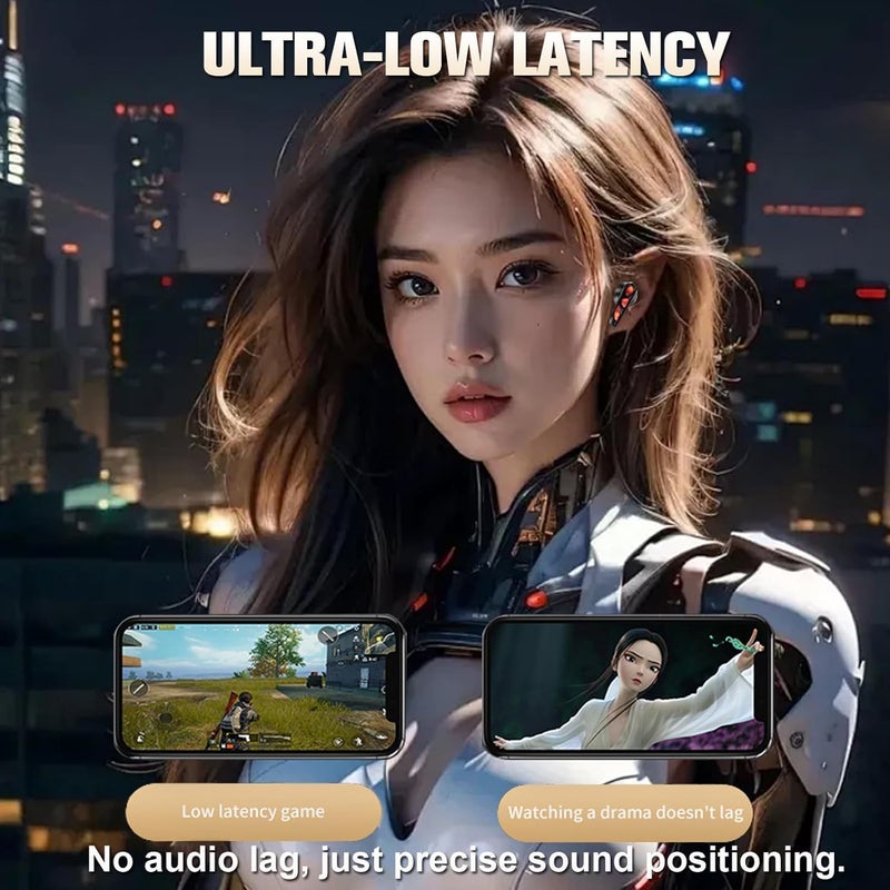 ELECDON Wireless Bluetooth Gaming Earbuds with ENC Noise Cancelling Mic - سماعات أذن لاسلكية للألعاب مع مايكروفون | Low-Latency In-Ear Headphones, 25H Battery, TWS Sports Earphones for Gaming - Image 3