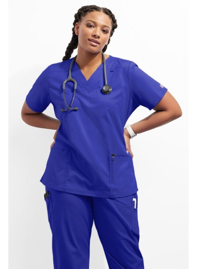 Loquat Womens Medical Scrubs Set Medical Uniform Set Royal Blue - Image 1