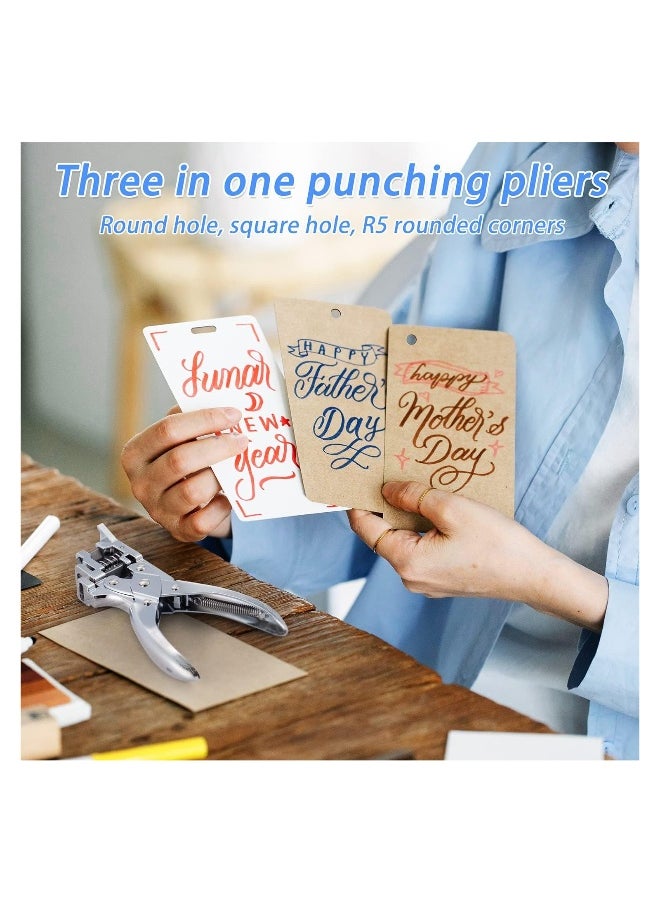 Generic 3 in 1 Badge Slot Hole Punch for ID Card,  Handheld Card Puncher Suitable for PVC Material, Business Cards and Cardstock(1/8"×33/64" Slot Hole, 3/16" Round Hole and R5 Corner Rounder in one)  - Image 4