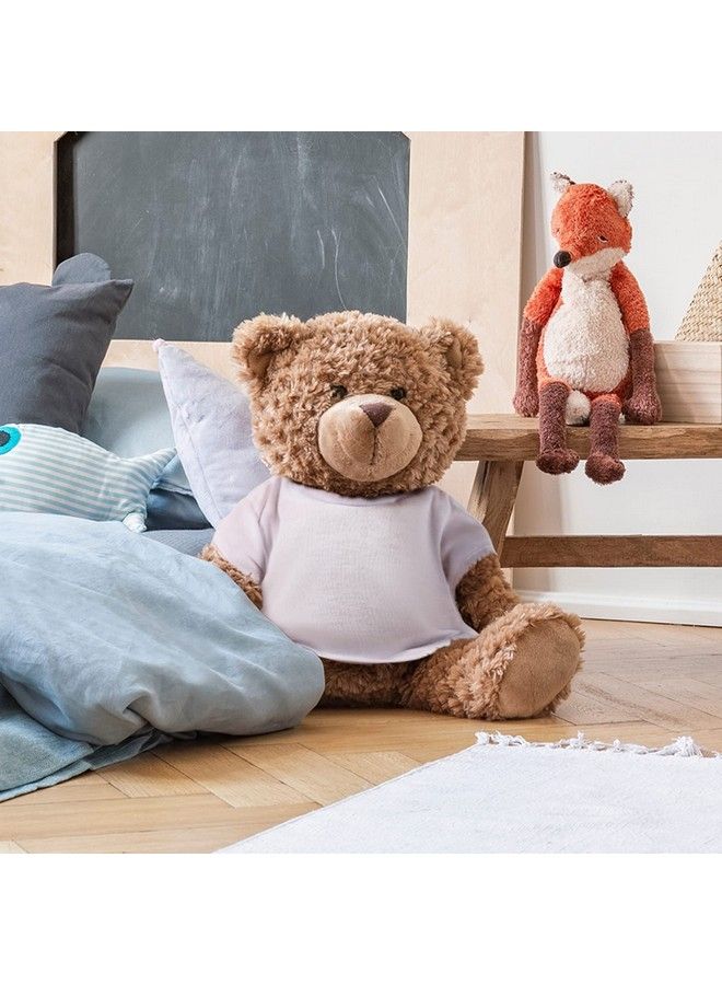 Skylety 6 قطع من تي شيرت أساسي على شكل دب، تي شيرت كلاسيكي على شكل حيوان محشو، تي شيرت على شكل دب محشو، تي شيرت برقبة دائرية، ملابس دب لدمية الدببة المحشوة مقاس 14 18 بوصة (أبيض) - Image 4