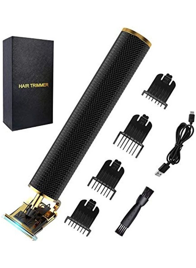 NIBEMINENT Zero Gapped T-Blade Electric Professional Li Hair Clipper Set Black/Gold